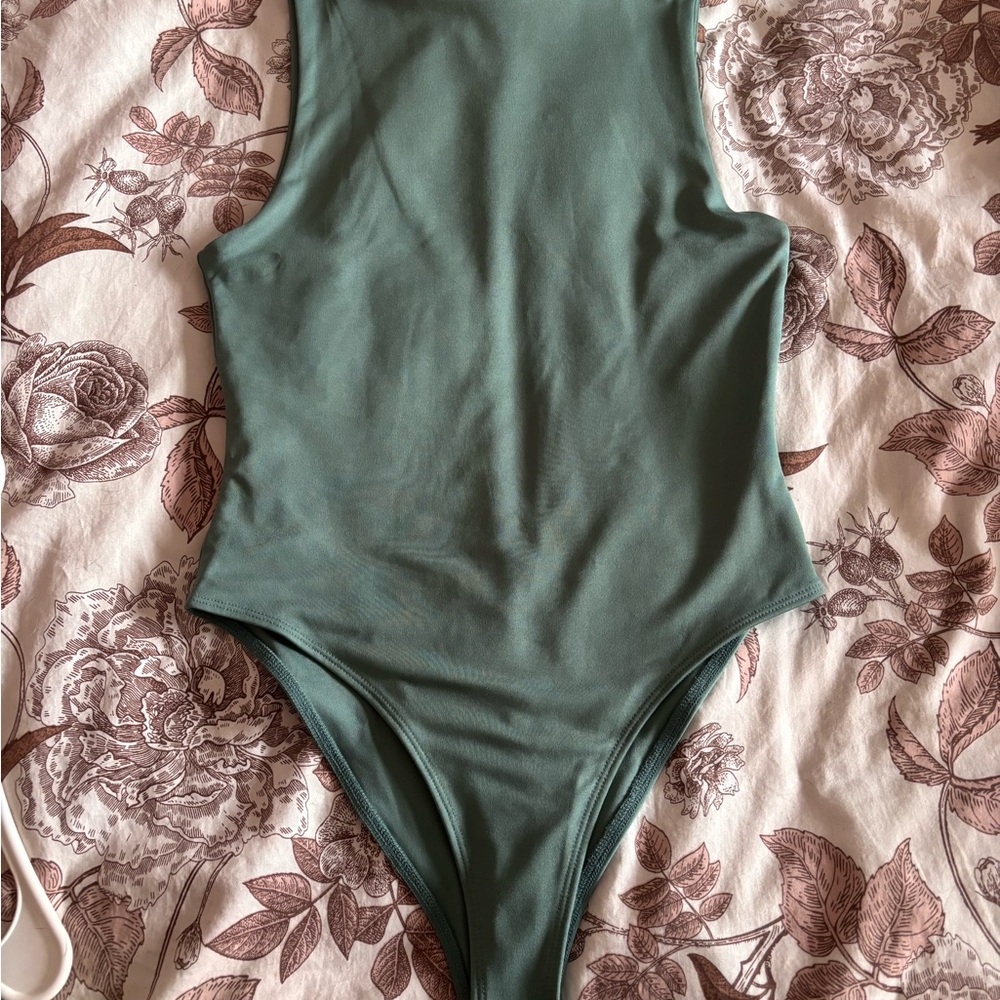 Green Sleeveless Bodysuit